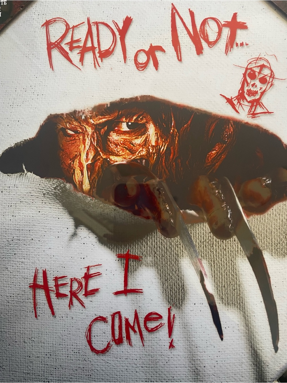 FREDDY KRUEGER Ready or Not Here I Come- Black Framed Wall Poster 14x11